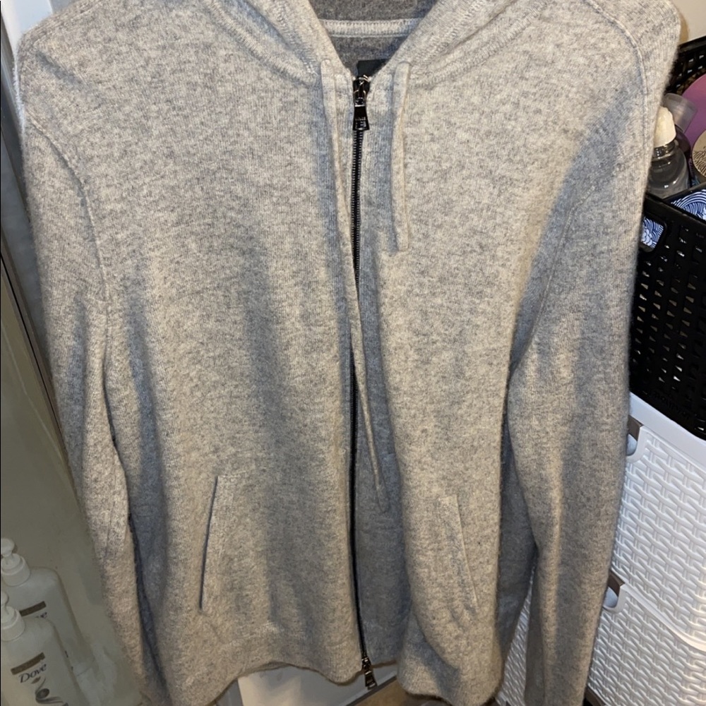 VINCE Zip Cashmere Hoodie
